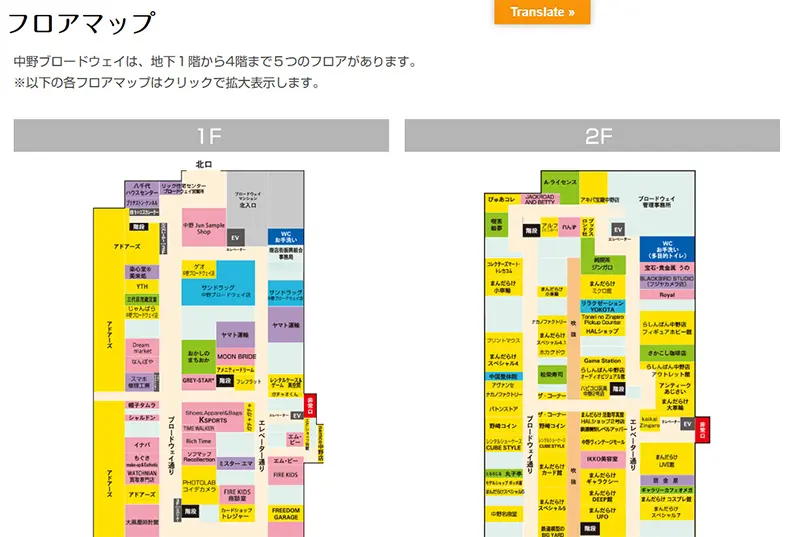 No.8 中野ブロードウェイ Webサイト100選