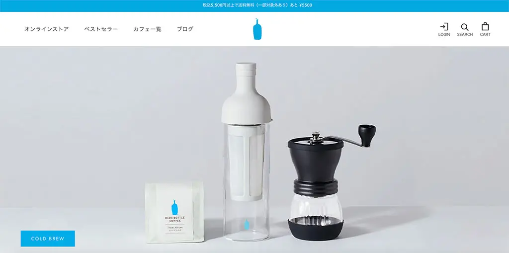 No.038 ブルーボトルコーヒー Webサイト100選